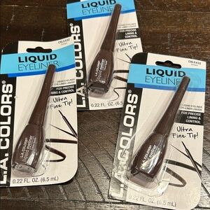 NWT LA Colors Brown Liquid Eyeliner set of three
